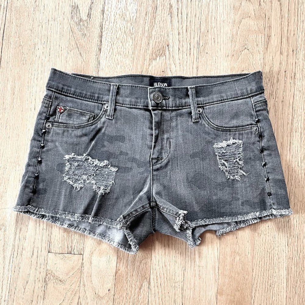 Hudson Jeans Amber Fray Hem Camo Print Short